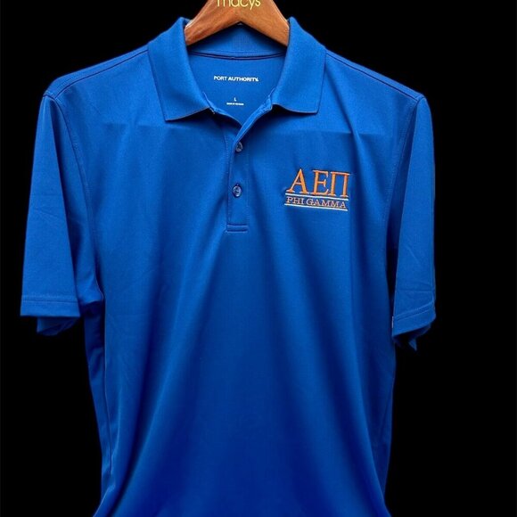 PHI GAMMA Port Authority Short Sleeve Polo Shirt Sz Large - Picture 2 of 5